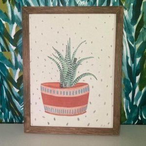 Framed boho plant art